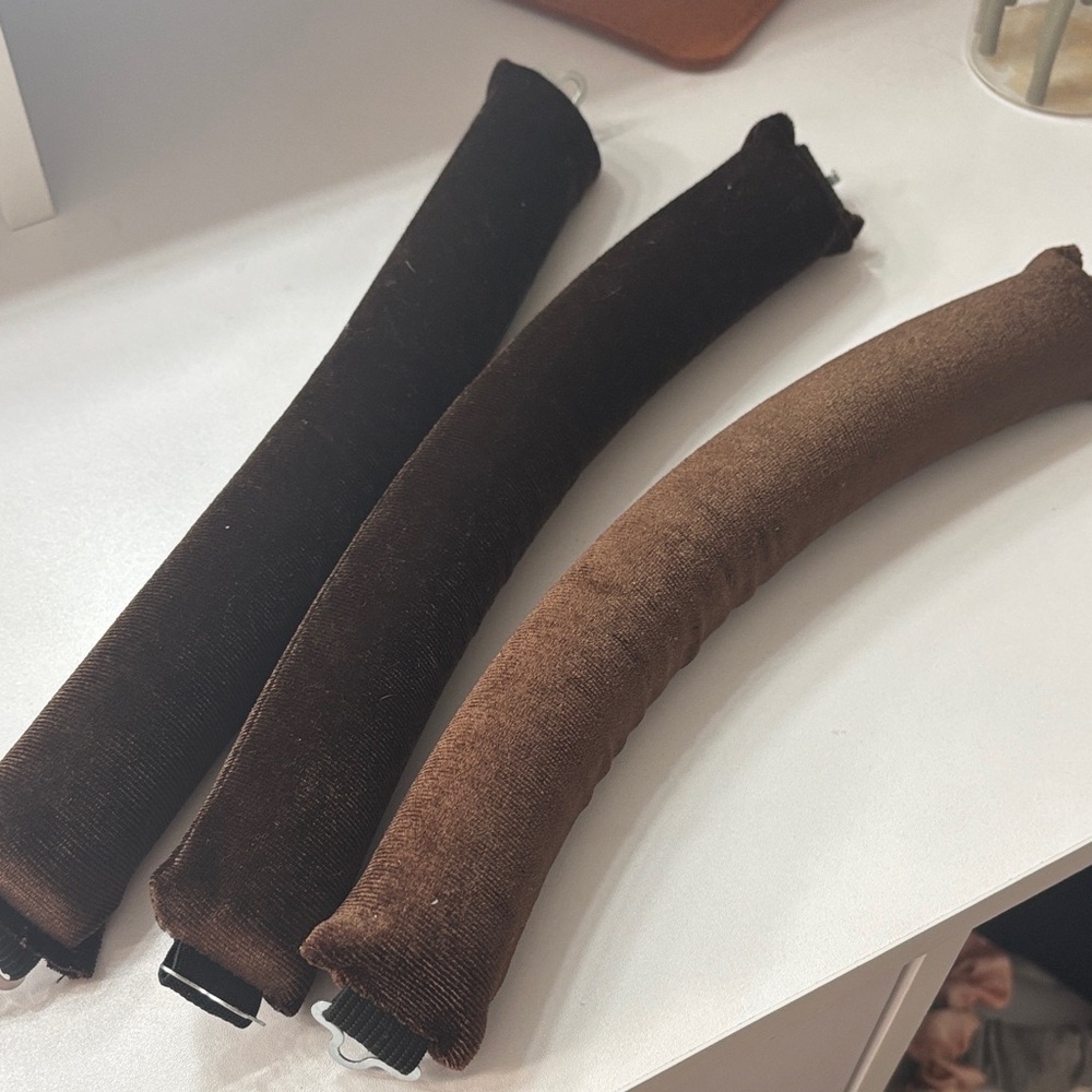 Elegant Brown Velvet Blowout Curling Rods